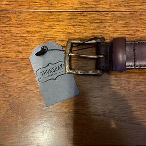 Brown Leather Belt with Classic Brass Buckle
